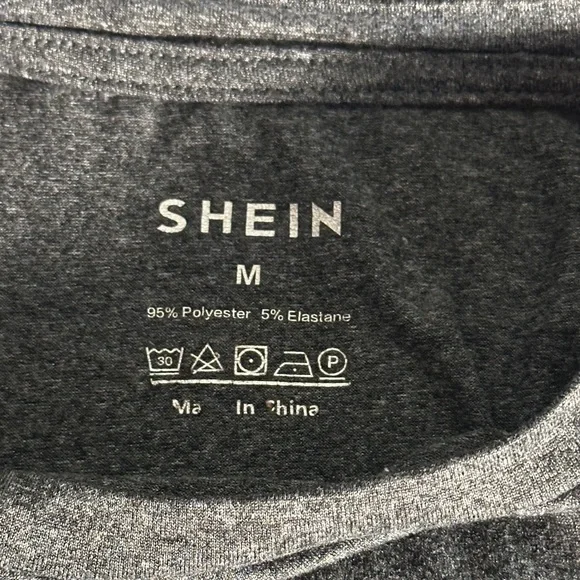 SHEIN Dark Gray Graphic Tee - Picture 3 of 5